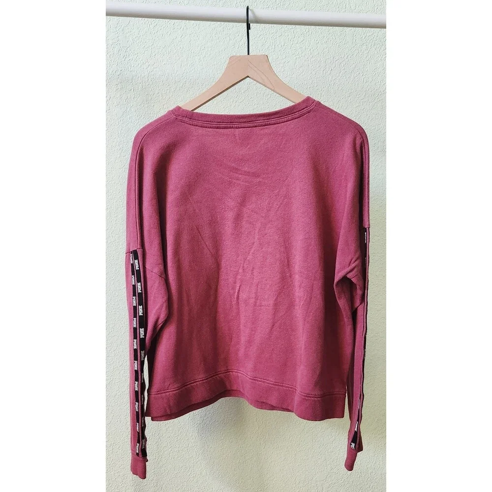 PINK: maroon crewneck